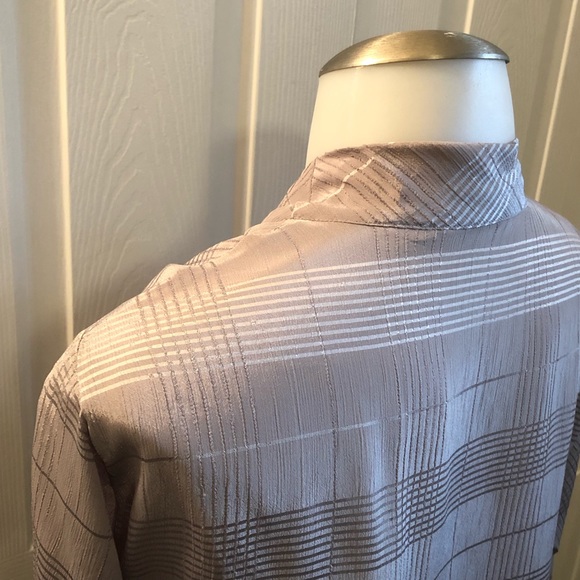 VINTAGE ANNE KLEIN / COWL BLOUSE / SZ 10 - Picture 4 of 5